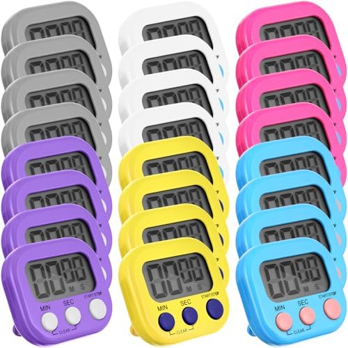 Weewooday 24 Pcs Digital Kitchen Timer Magnetic Timer Bulk On/Off Switch Minute by Weewooday