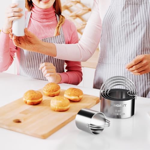 Round Cookie Cutters with Handle, Cookie Biscuit Cutter Set - Image 6