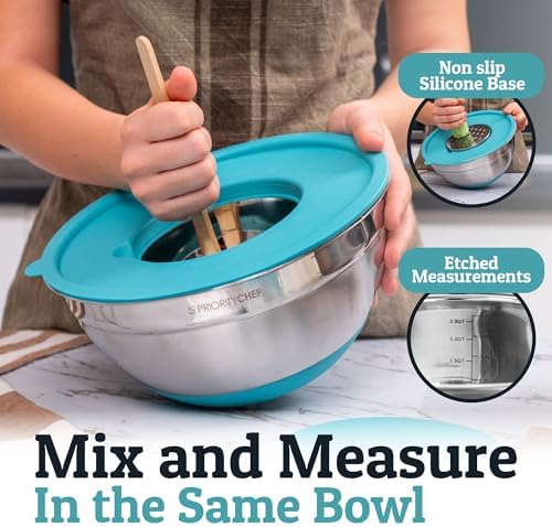 PriorityChef 6pc Stainless Steel Mixing Bowls - Image 3