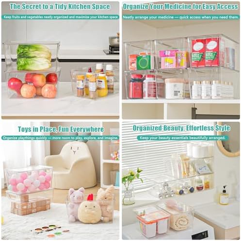 6 Pack Large Clear Storage Bins - Image 6