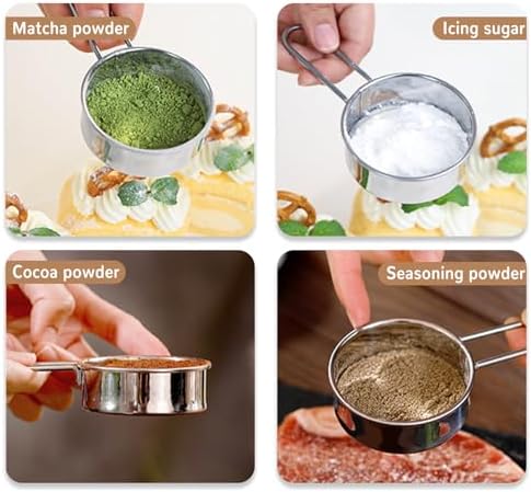 Sifter for Baking Powdered Sugar, Duster Flour Sifter for Baking - Image 6