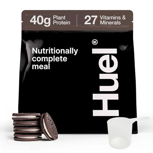 Huel Black Edition Protein Powder Meal Replacement Shake - Cookies and Cream 34 Scoops Packed with 100% Nutritionally Complete Food, Including 40g of Protein, 8g Fiber, 27 Vitamins Minerals 1