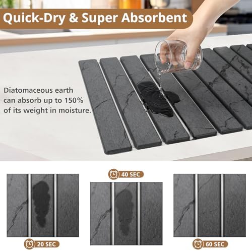 2 PCS Large Stone Dish Drying Mat - Image 3