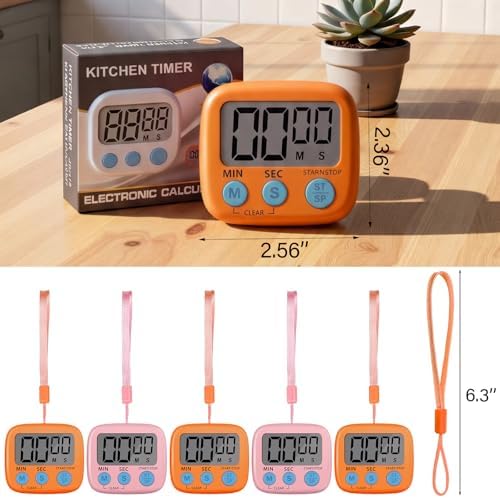 Weewooday 24 Pcs Digital Kitchen Timer Magnetic LCD Alarm - Image 2