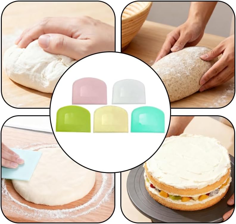10Pcs Dough Scraper Plastic Bench Scraper - Image 4