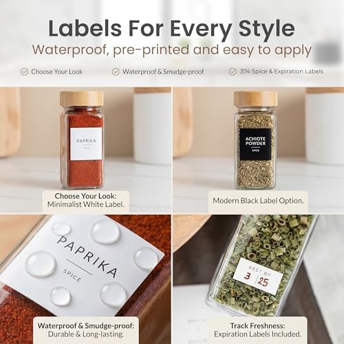 SAVVY & SORTED Glass Spice Jars - Image 5