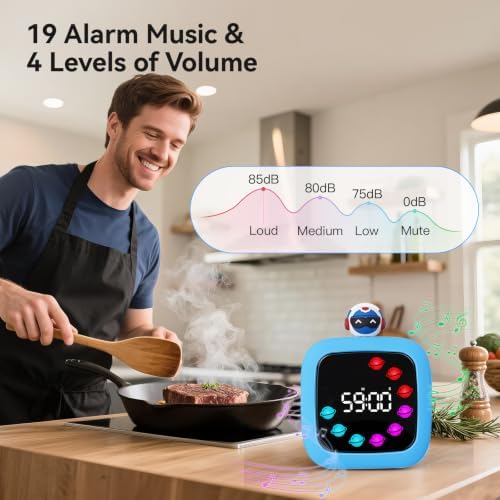 Yunbaoit Digital Visual Timer for Kids, 99-Minute Countdown, Rechargeable - Image 4