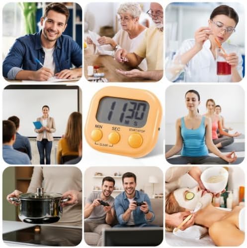 Weewooday 50 Pcs Multi-func Electronic Kitchen Classroom Timer, 10 Colors - Image 6