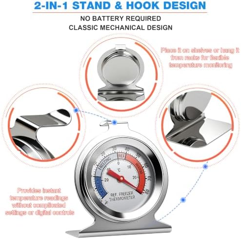 12 Pack Refrigerator Thermometer -30/30°C -20/80°F - Image 4