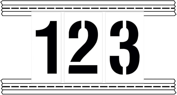 Stencil Trac Rails for Letter/Number Stencils | Part#: 10001146 | Use for Marking Parking Spaces, Doors & Walls | 2 Locking Rails 48″ W & 2 Overspray Panels | Stencils Sold Separately | Made in USA