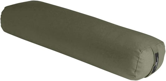 Hugger Mugger Junior Yoga Bolster - Narrower Profile, Very Firm, Great for Smaller Yogis, Heart-Opening poses or Under the Knees, Handmade in USA