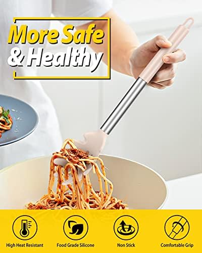 BUNDLEPRO Silicone Soup Ladle and Pasta Spoon Set, 2 Pack - Image 3