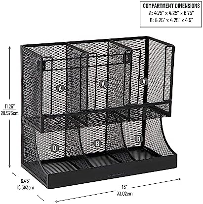 Mind Reader Multipurpose Countertop Organizer, Office Breakrooms, Cup and - Image 3