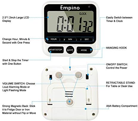 Digital Kitchen Timer Count-Up & Count Down Timer - Image 2