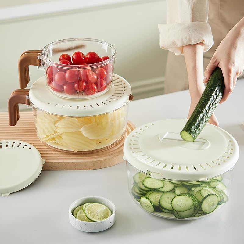 Fruit Washing Bowl with Strainer, Colander - Image 2