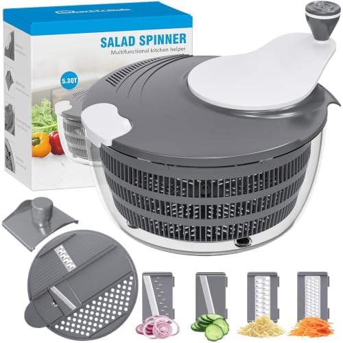 Salad Spinner, 5.3 QT Lettuce Spinner by Unknown