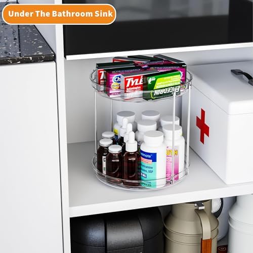 2 Pack 2 Tier Lazy Susan Spice Rack - Image 4