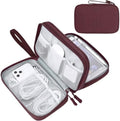 FYY Electronic Organizer, Travel Tech Pouch Bag, Wine Red by FYY