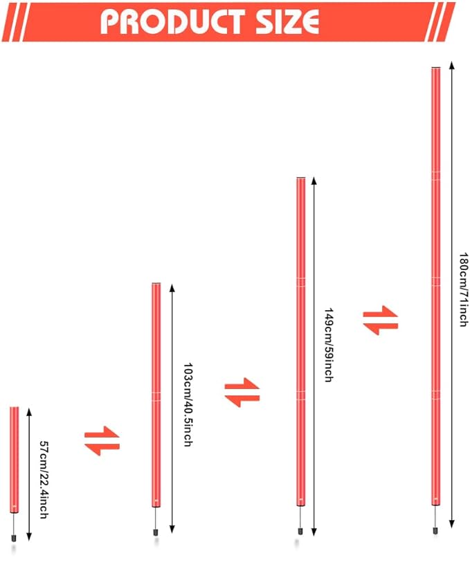 HOTOOLME Agility Training Poles Equipment Soccer Training Equipment includes 6 Agility Poles,Agility Ladder, 10 Soccer Cones,Jump Rope for Speed Training, Soccer Training, Basketball Athletes & Kids