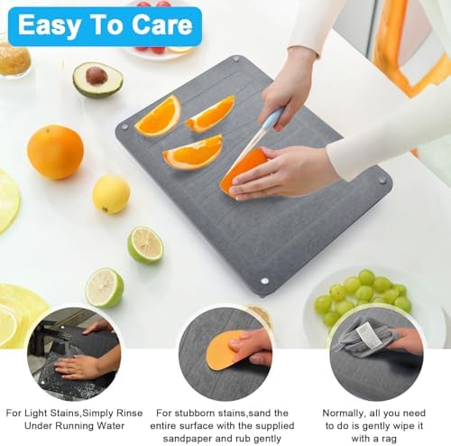3Pcs Nesting Stone Drying Mat for Kitchen Counter, Quick Drying Stone Dish - Image 3