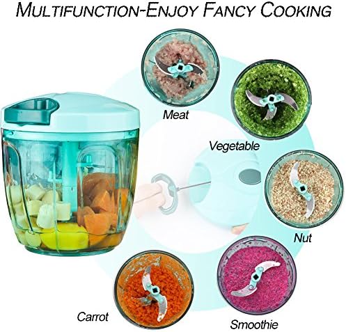 Ourokhome Manual Food Processor Vegetable Chopper, Portable Hand Pull String - Image 3