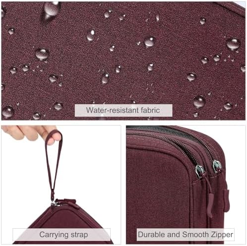 FYY Electronic Organizer, Travel Tech Pouch Bag, Wine Red - Image 4