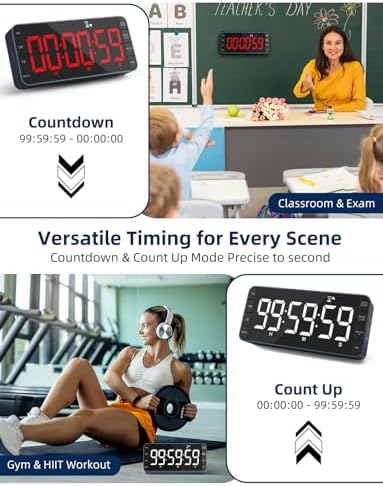 Large 7.8" Digital Timer with LED Display, Magnetic - Image 3