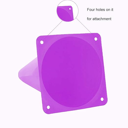Alyoen 9 inch Traffic Cones, Plastic Sport Cones, Purple Soccer Training Cones for Outdoor Activity & Festive Events (Sets of 10/15/ 20)
