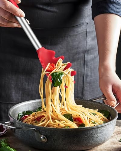 Silicone Spaghetti Spoon and Pasta Tong, Server Fork - Image 5