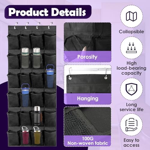 Over The Door Water Bottle Organizer - Image 4