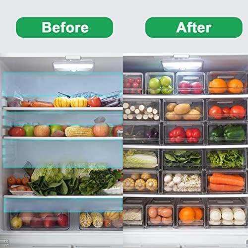 YekouMax Pantry Organizers and Storage Bins, Refrigerator Organizer, Plastic - Image 4