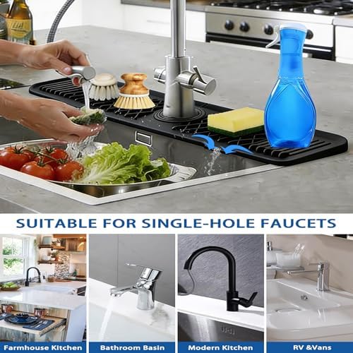 EBIGIC 24 Inch Silicone Faucet Mat - Image 2