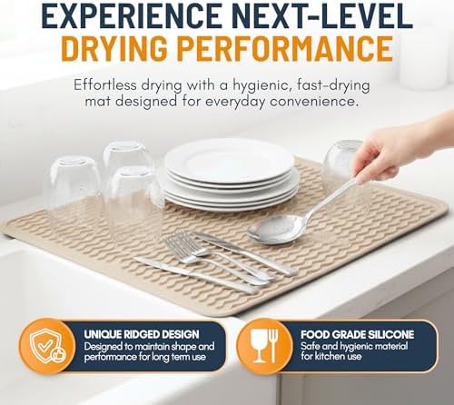 Silicone Dish Drying Mat for Kitchen Counter - Image 2