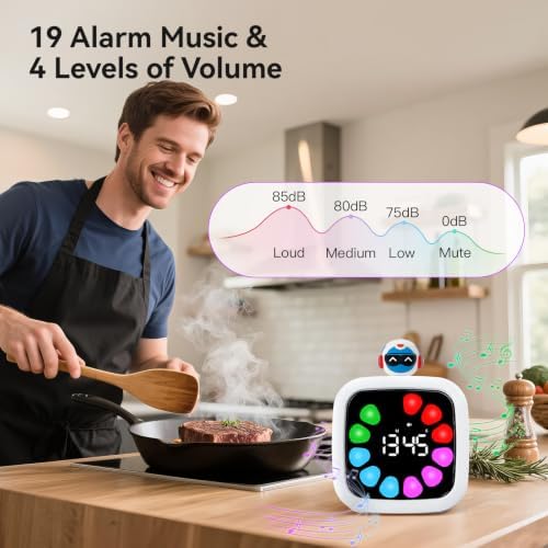 Yunbaoit Digital Visual Timer for Kids, 99-Minute Countdown, Rechargeable - Image 4