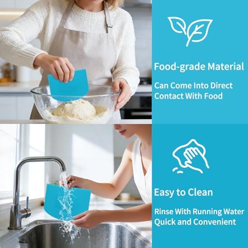 4 Pcs Flexible Dough Scraper, Pastry Cutter - Image 4