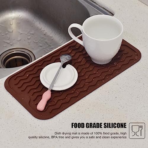Silicone Dish Drying Mat, Non-Slip Easy Clean Sink Mat - Image 6