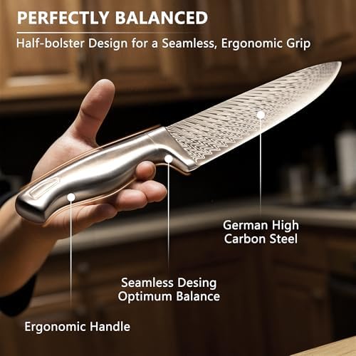 Knife Set, Astercook 21 Pieces Kitchen Knife Set - Image 6