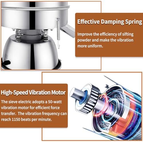Sidasu Automatic Vibrating Sieve Shaker–40&60 Mesh Flour Sifter - Image 4