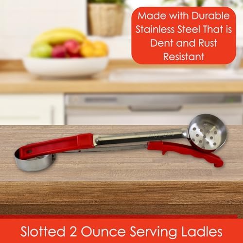2 oz Slotted Stainless Steel Portion Control Ladle Spoodle - - Image 3