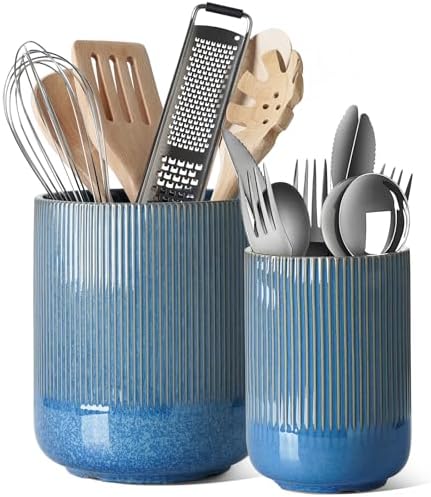 LE TAUCI Ceramic Kitchen Utensil Holder by LETAUCI