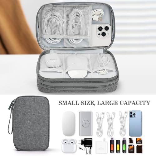 FYY Electronic Organizer, Travel Tech Pouch Bag, Dark Grey - Image 6