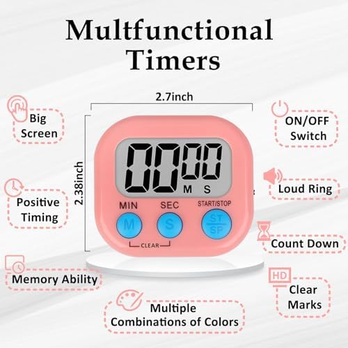 ZILLEEN Digital Kitchen Classroom Timers - Image 3