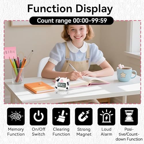 Digital Kitchen Timer, Cute Cartoon Animal Countdown Egg Timer - Image 5
