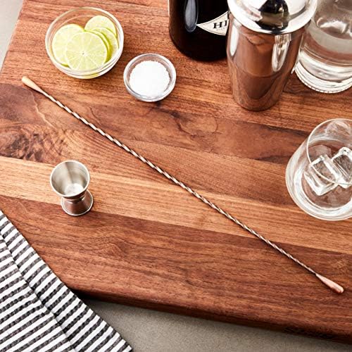 Barfly Bar Spoon, Double End Stirrer 17 1/8", Antique Copper - Image 4
