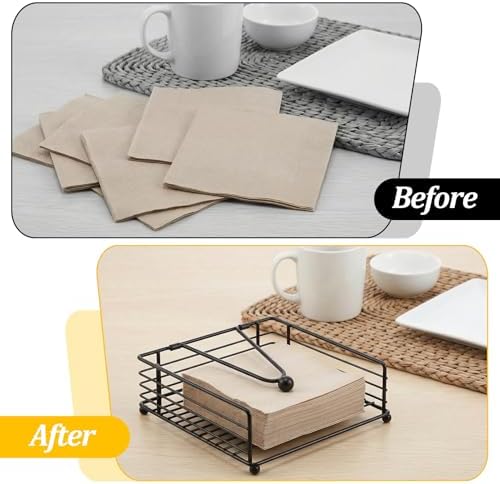 4 PCS Black Metal Napkin Holders - Image 5