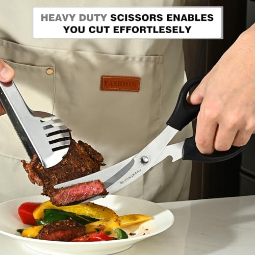 Kitchen Scissors Heavy Duty BBQ Shears, Super Sharp All Purpose Cooking Poultry - Image 4