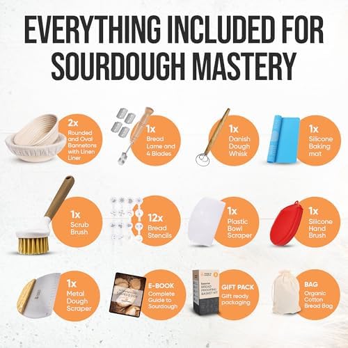 Complete Banneton Bread Proofing Basket Set - Image 4
