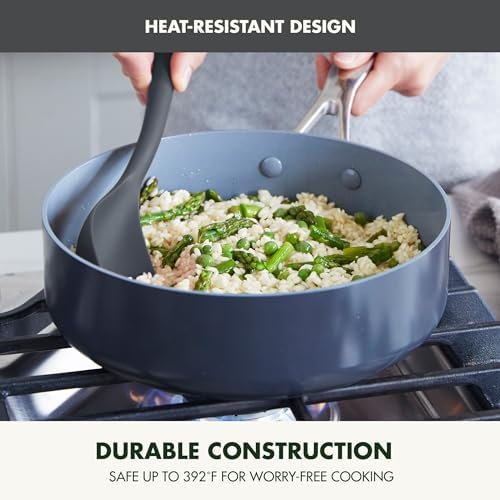 GreenPan Silicone Solid Spoon, Mixing Stirring Serving, Cooking Kitchen Utensil - Image 6