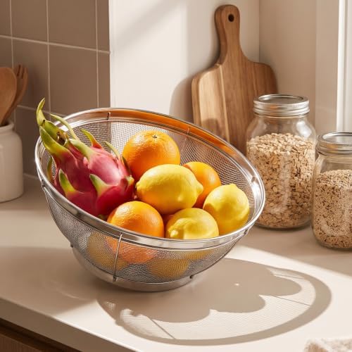 Rice Strainer Fine Mesh, 4 Quart Fine Mesh Strainer - Image 7