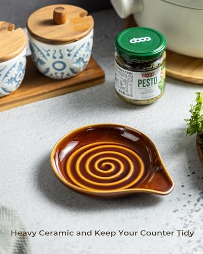 LAUCHUH Spoon Rest, Ceramic Spoon Rest - Image 4